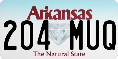 AR license plate 204MUQ