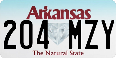 AR license plate 204MZY