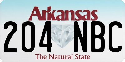 AR license plate 204NBC