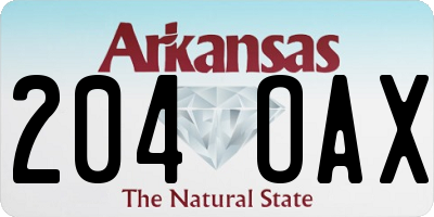 AR license plate 204OAX