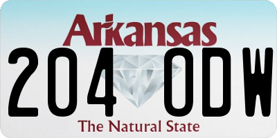 AR license plate 204ODW