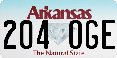 AR license plate 204OGE