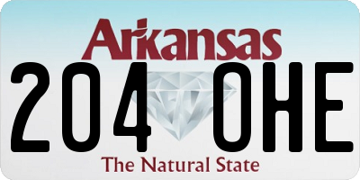 AR license plate 204OHE