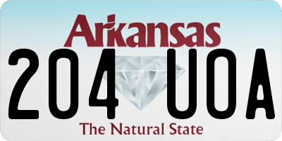 AR license plate 204UOA
