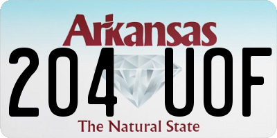 AR license plate 204UOF