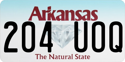 AR license plate 204UOQ