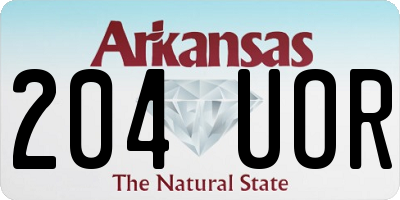 AR license plate 204UOR