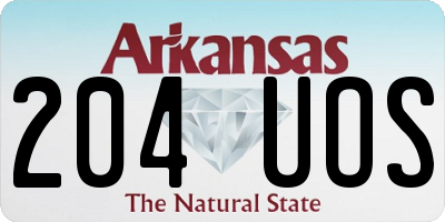AR license plate 204UOS
