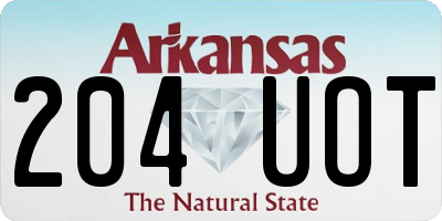 AR license plate 204UOT