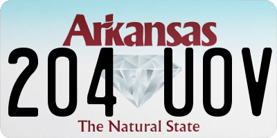 AR license plate 204UOV