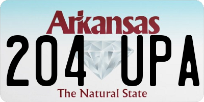AR license plate 204UPA