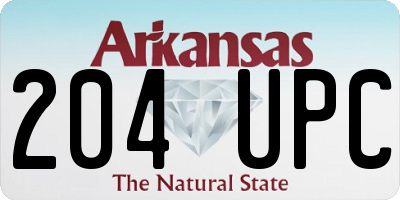AR license plate 204UPC