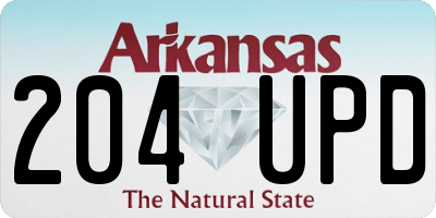 AR license plate 204UPD