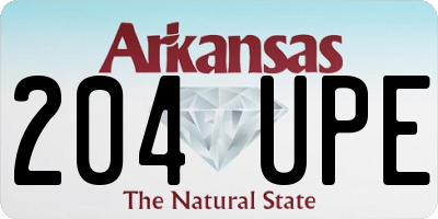 AR license plate 204UPE