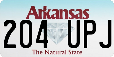 AR license plate 204UPJ