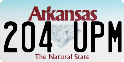 AR license plate 204UPM