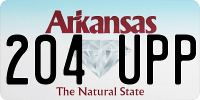 AR license plate 204UPP