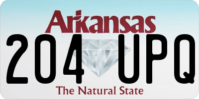 AR license plate 204UPQ