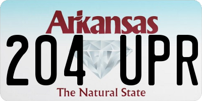 AR license plate 204UPR