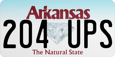 AR license plate 204UPS