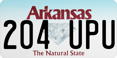 AR license plate 204UPU