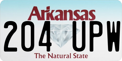 AR license plate 204UPW