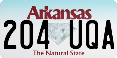 AR license plate 204UQA