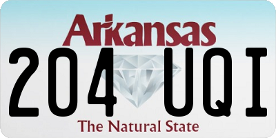 AR license plate 204UQI