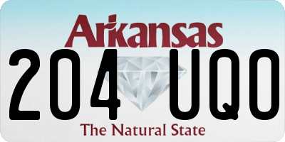 AR license plate 204UQO