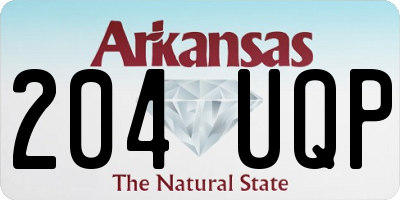 AR license plate 204UQP