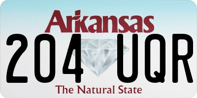 AR license plate 204UQR