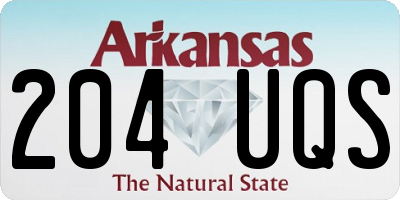 AR license plate 204UQS