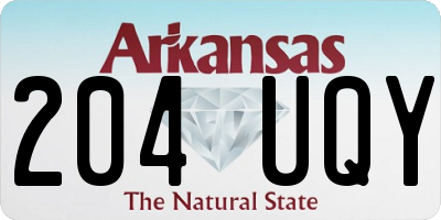 AR license plate 204UQY