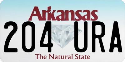 AR license plate 204URA