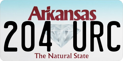AR license plate 204URC