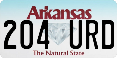 AR license plate 204URD