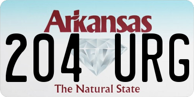 AR license plate 204URG