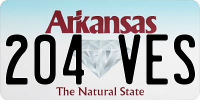 AR license plate 204VES