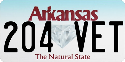 AR license plate 204VET