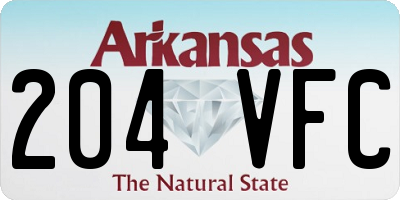 AR license plate 204VFC