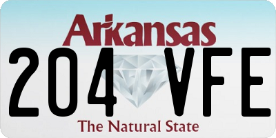 AR license plate 204VFE