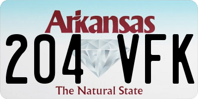 AR license plate 204VFK