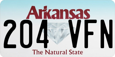 AR license plate 204VFN