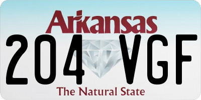 AR license plate 204VGF