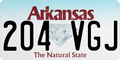 AR license plate 204VGJ