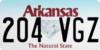 AR license plate 204VGZ
