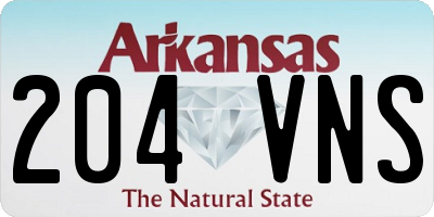 AR license plate 204VNS