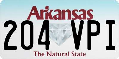 AR license plate 204VPI