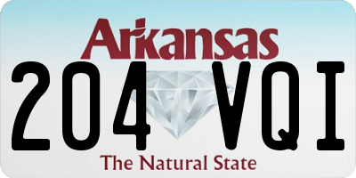 AR license plate 204VQI