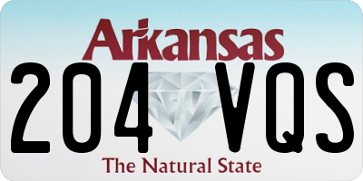 AR license plate 204VQS